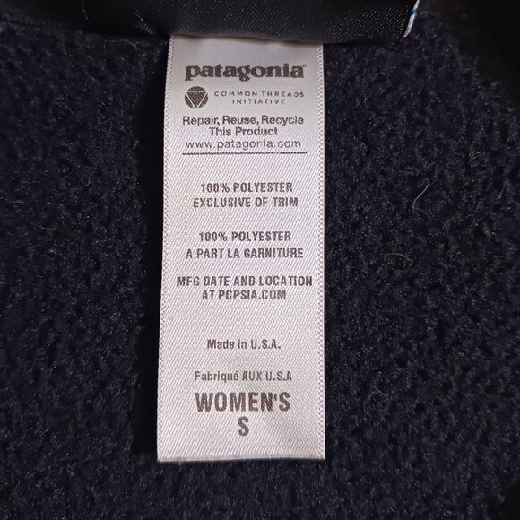 Patagonia Synchilla Black Fleece Vest Small - Picture 6 of 9